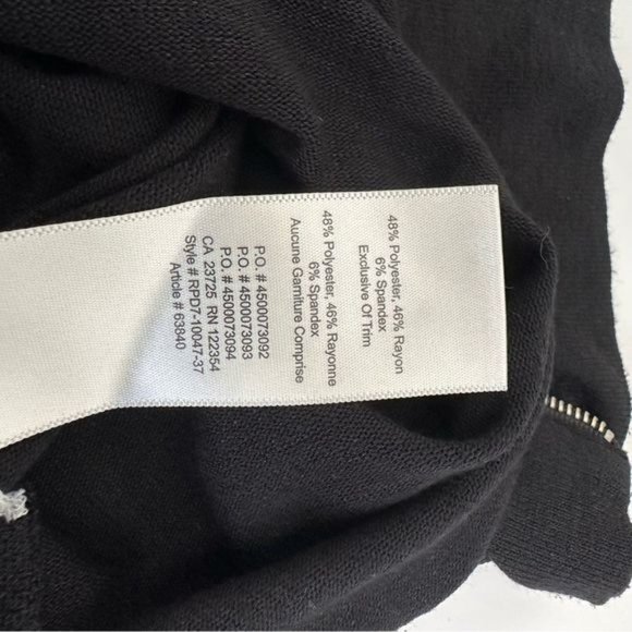 Aritzia Wilfred Free Brems Black Half Zip Bodysuit Sz Large - Picture 5 of 7